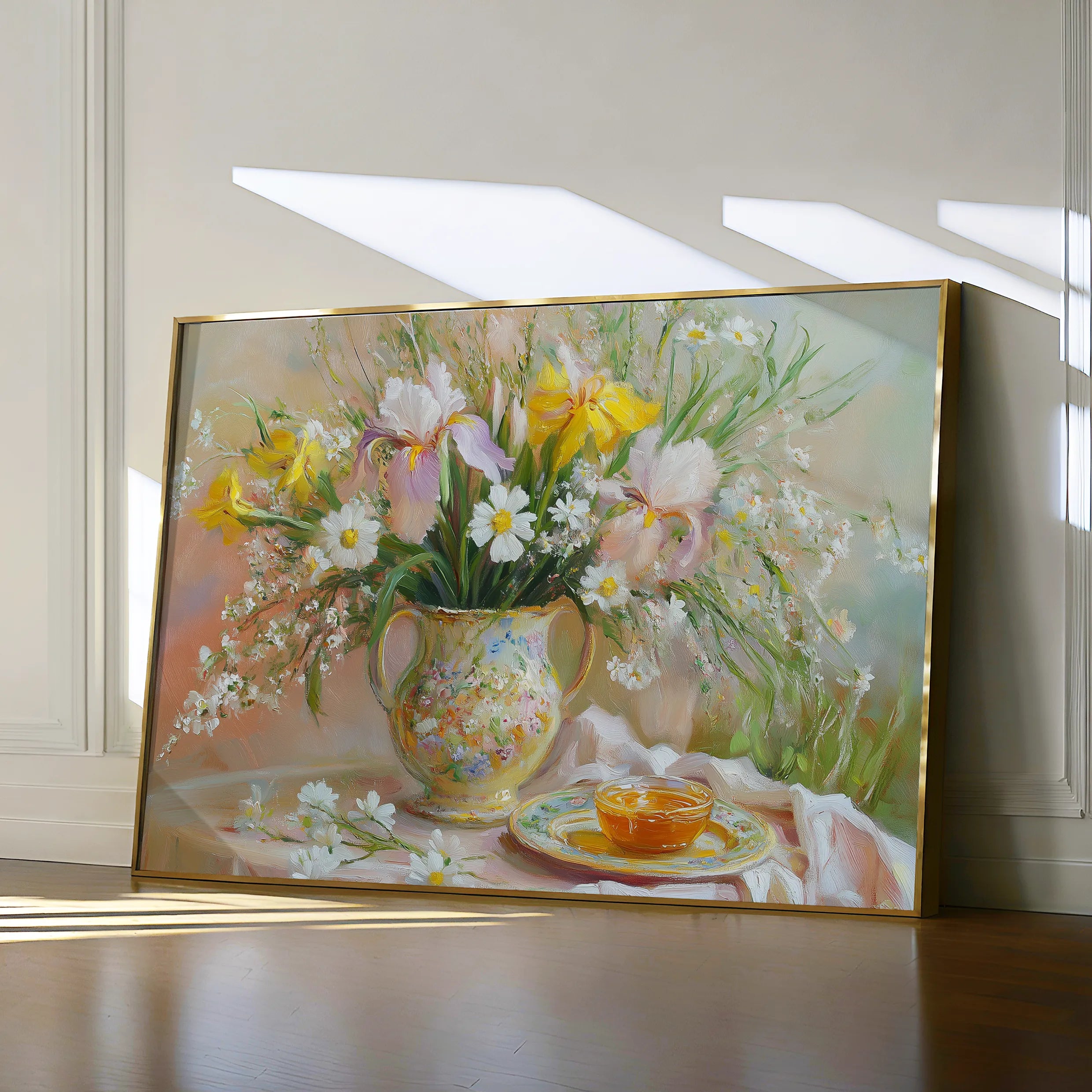 Floral 964 Canvas Art 18" x 24" / 45 x 60 cm / Black