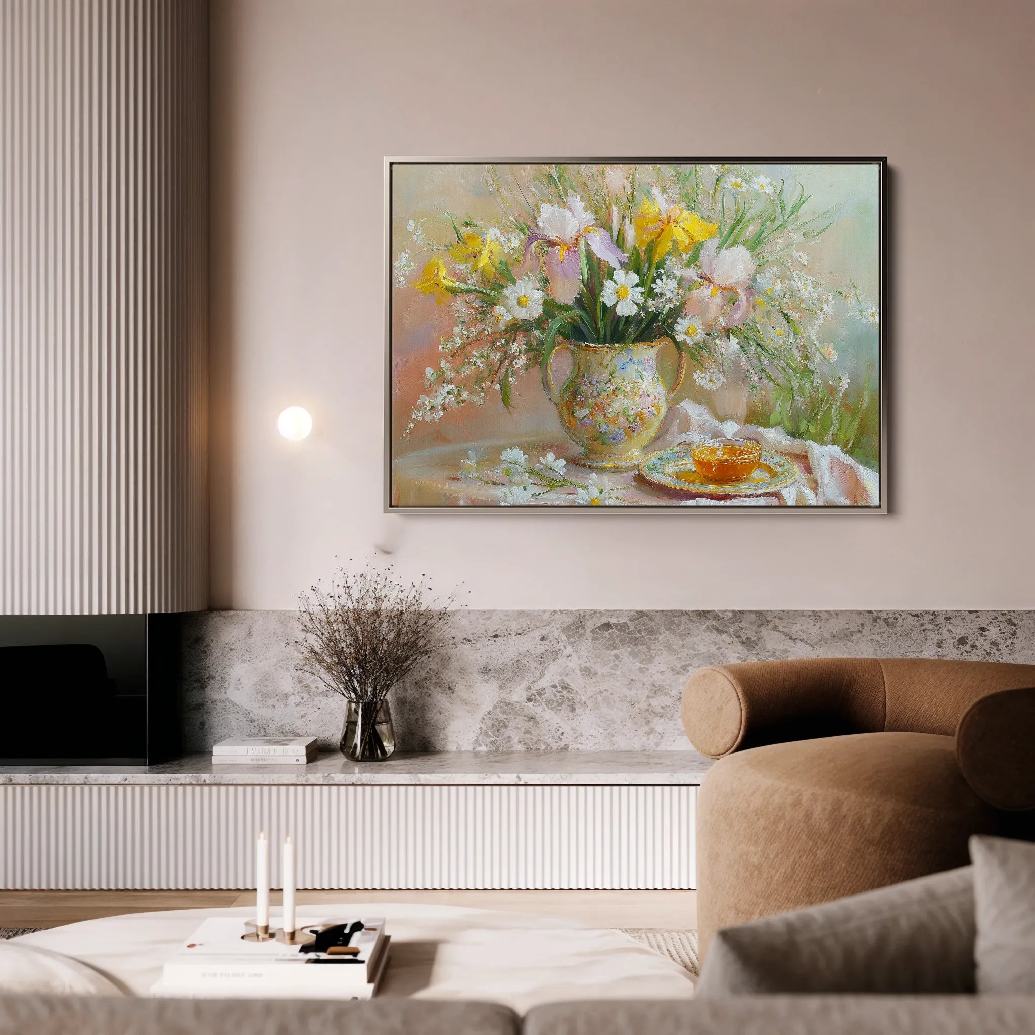Floral 964 Canvas Art 18" x 24" / 45 x 60 cm / Black