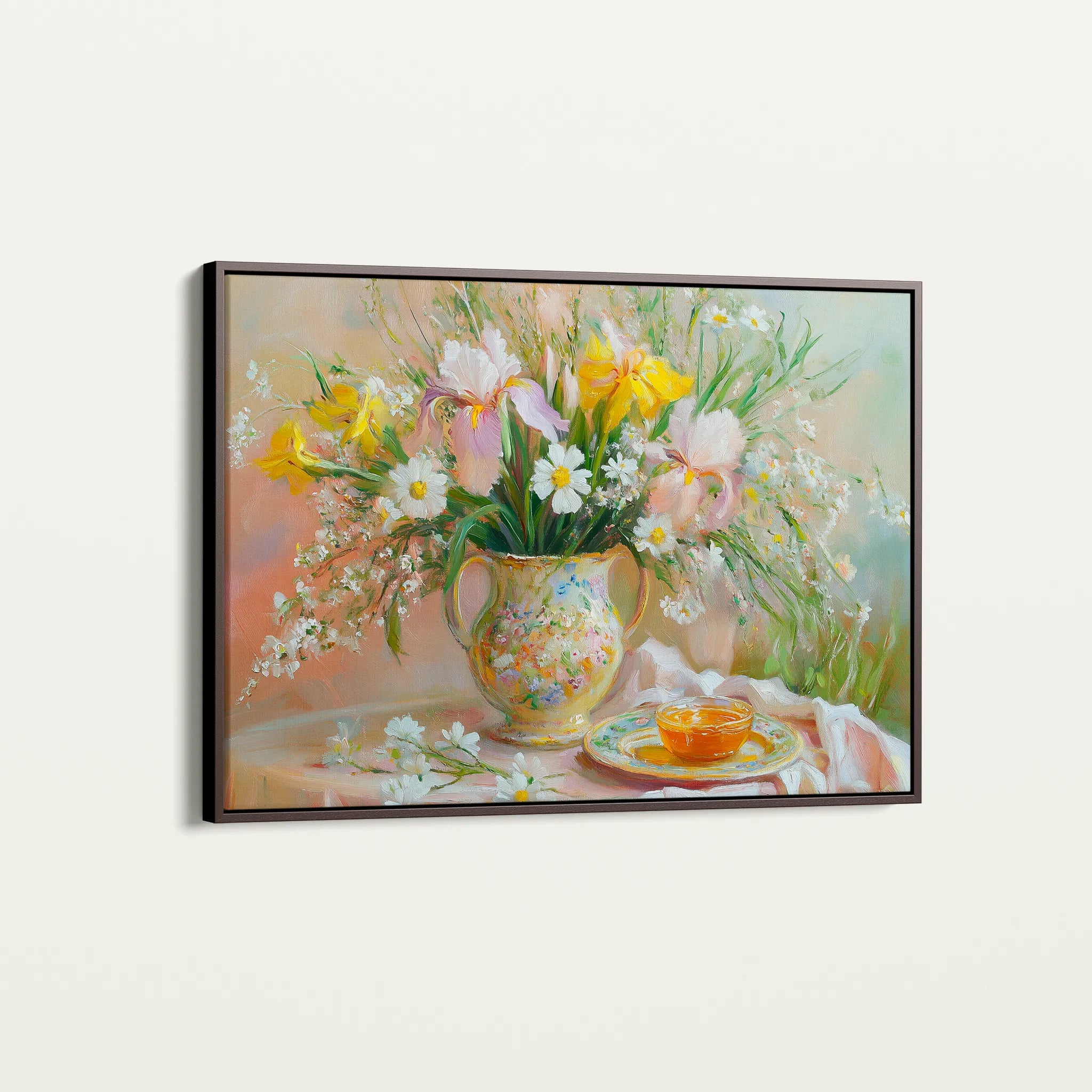 Floral 964 Canvas Art 18" x 24" / 45 x 60 cm / Black