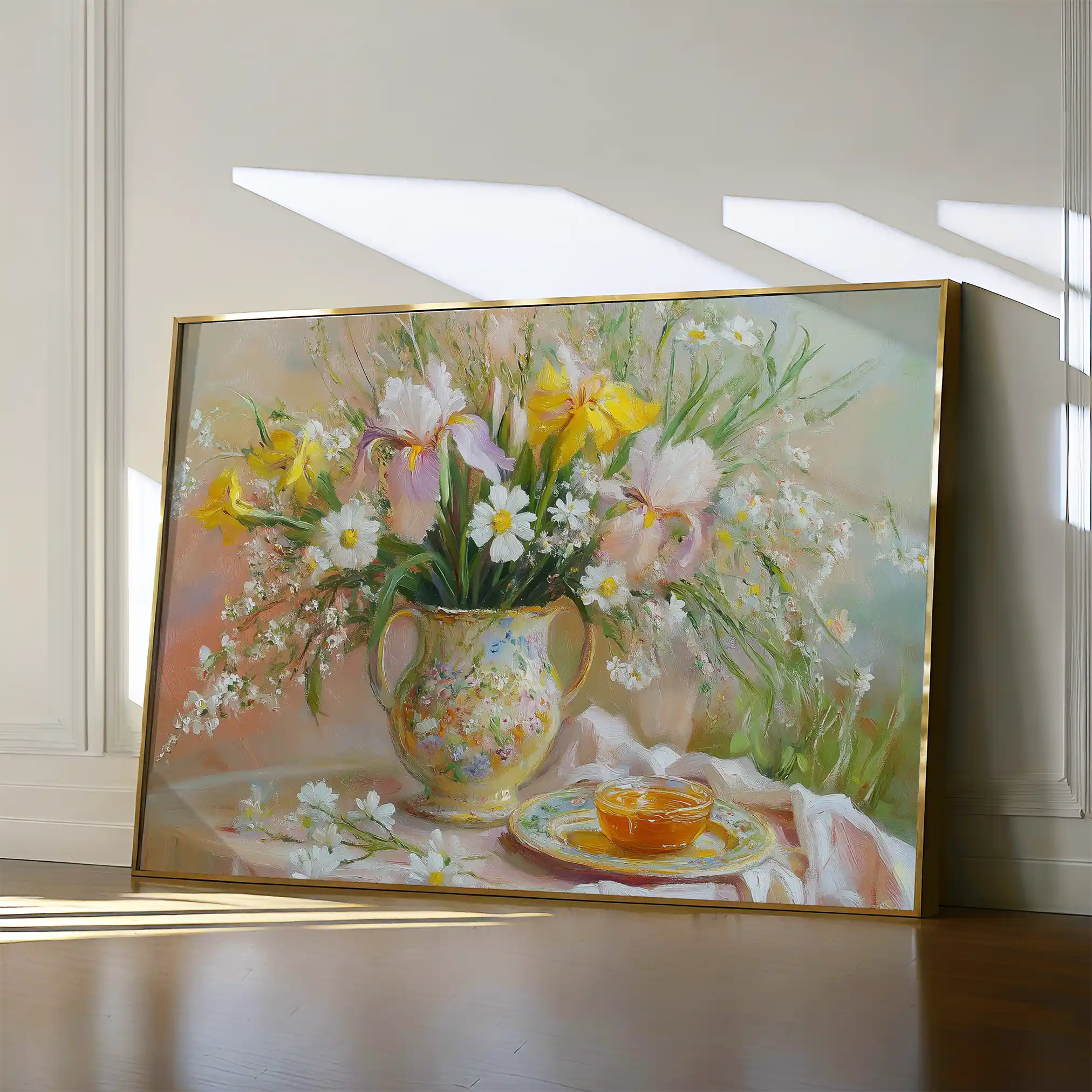Floral 964 Canvas Art 60 x 40 cm / Black