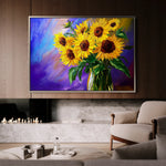 Floral 965 Canvas Art 18" x 24" / 45 x 60 cm / Black