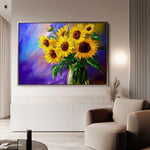 Floral 965 Canvas Art 18" x 24" / 45 x 60 cm / Black