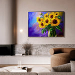 Floral 965 Canvas Art 18" x 24" / 45 x 60 cm / Black