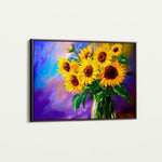 Floral 965 Canvas Art 18" x 24" / 45 x 60 cm / Black