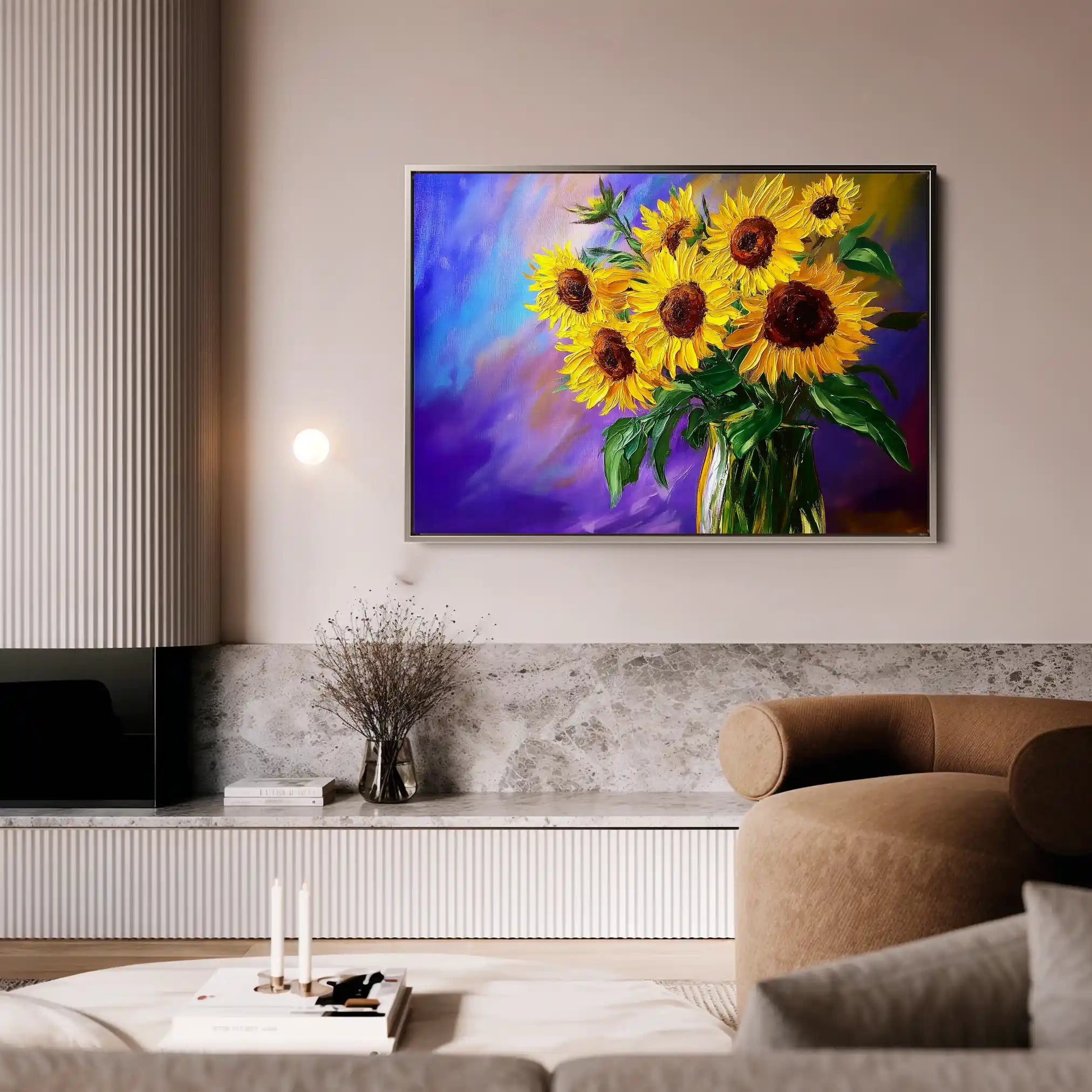 Floral 965 Canvas Art 60 x 40 cm / Black
