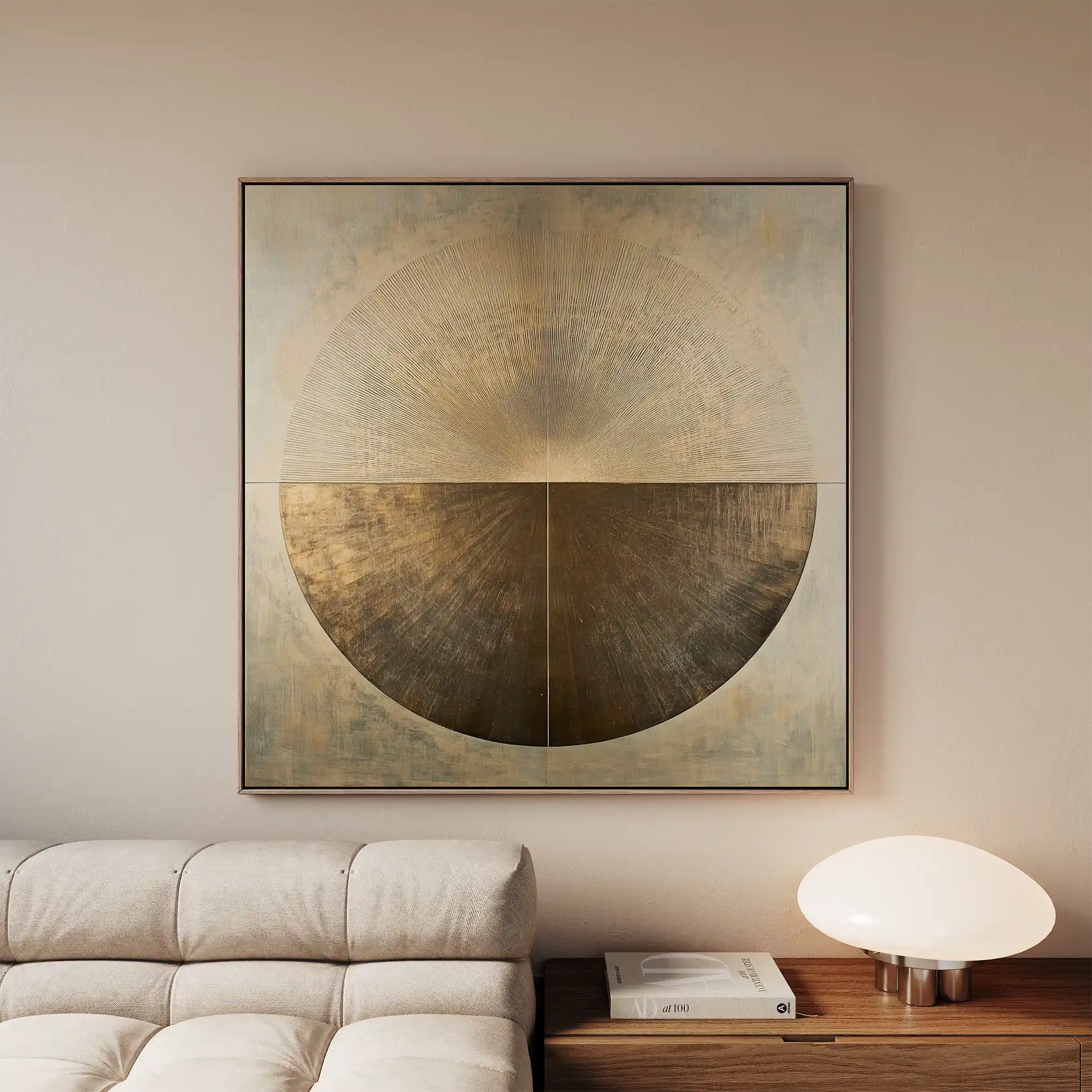 Abstract 967 Canvas Art 16" x 16" / 40 x 40 cm / Black