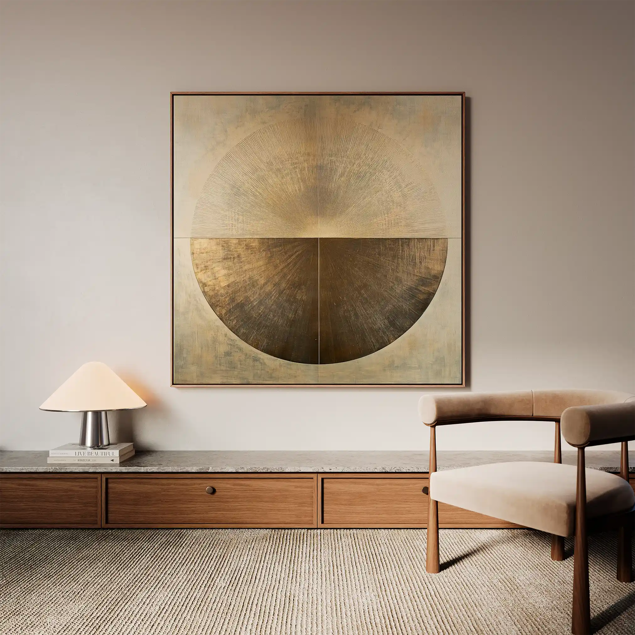 Abstract 967 Canvas Art 16" x 16" / 40 x 40 cm / Black
