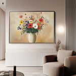 Floral 967 Canvas Art 18" x 24" / 45 x 60 cm / Black