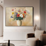Floral 967 Canvas Art 18" x 24" / 45 x 60 cm / Black