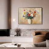 Floral 967 Canvas Art 18" x 24" / 45 x 60 cm / Black