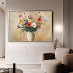 Floral 967 Canvas Art 60 x 40 cm / Black