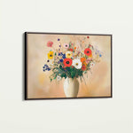 Floral 967 Canvas Art 60 x 40 cm / Black