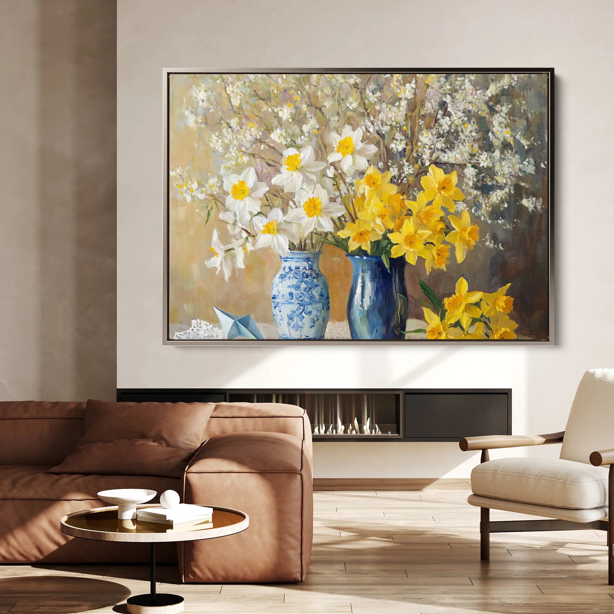 Floral 968 Canvas Art 18" x 24" / 45 x 60 cm / Black
