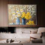 Floral 968 Canvas Art 18" x 24" / 45 x 60 cm / Black