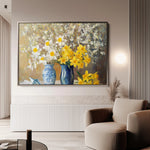 Floral 968 Canvas Art 18" x 24" / 45 x 60 cm / Black