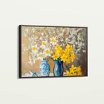 Floral 968 Canvas Art 18" x 24" / 45 x 60 cm / Black