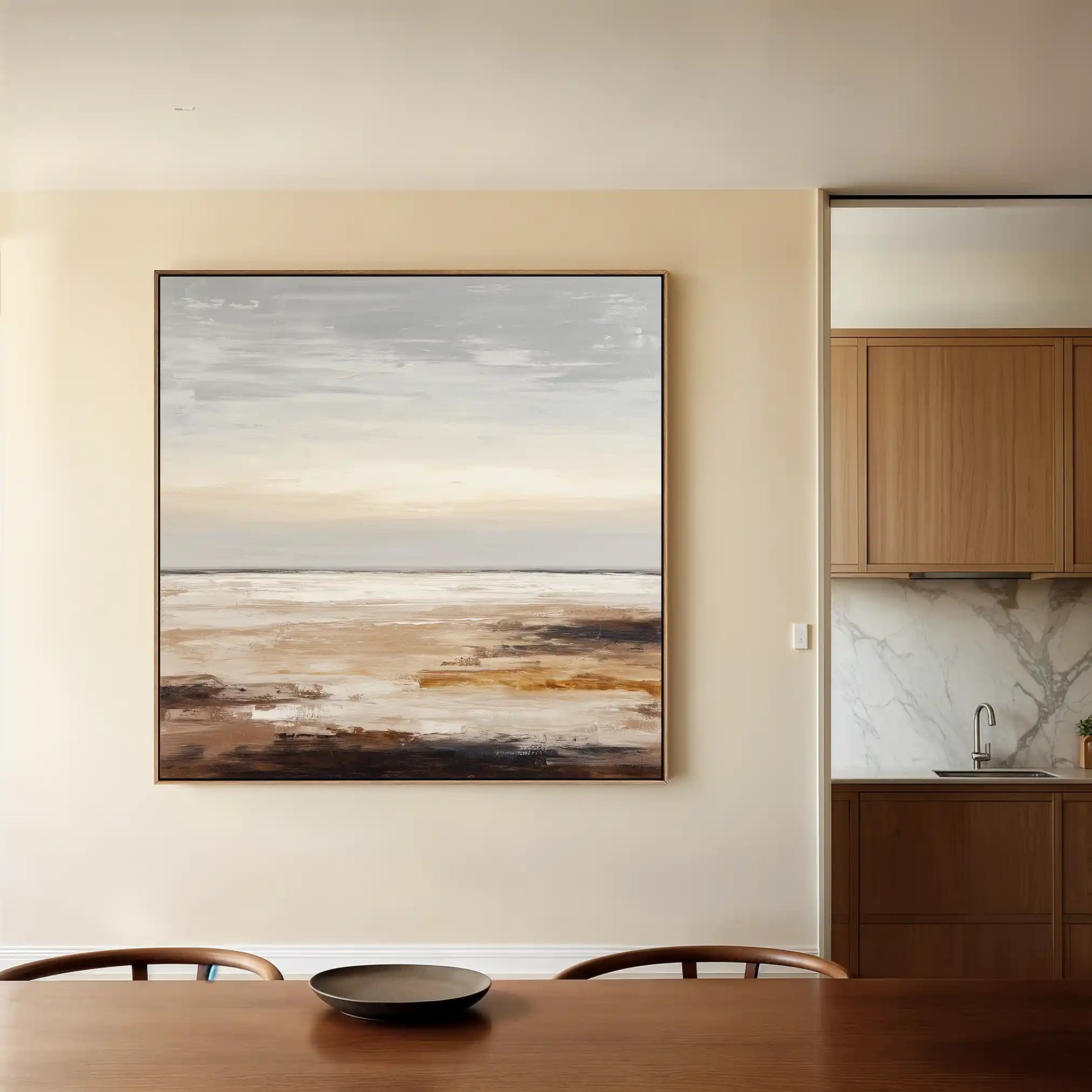 Abstract 969 Canvas Art 16" x 16" / 40 x 40 cm / Black
