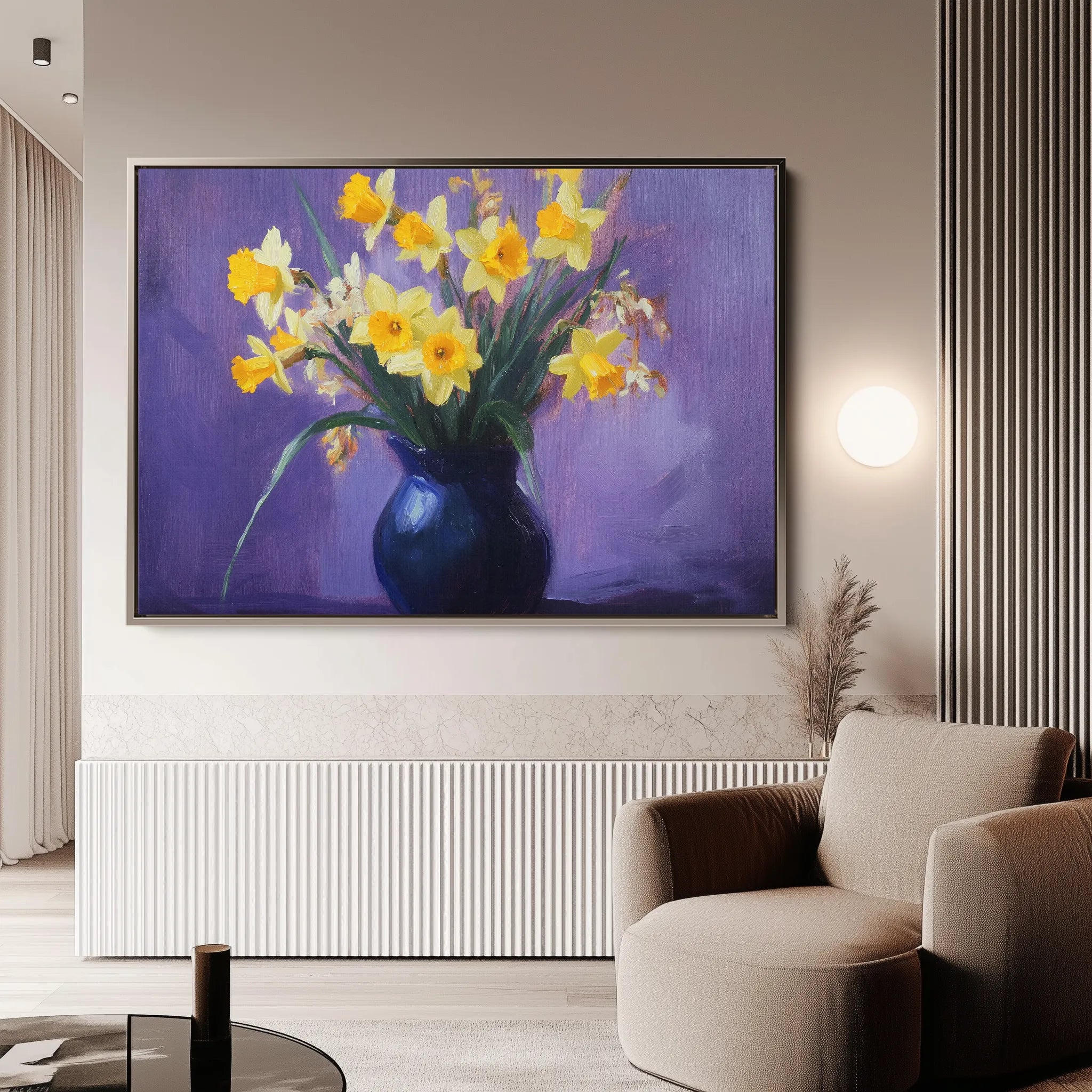 Floral 969 Canvas Art 18" x 24" / 45 x 60 cm / Black