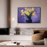 Floral 969 Canvas Art 18" x 24" / 45 x 60 cm / Black
