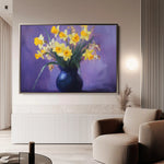Floral 969 Canvas Art 60 x 40 cm / Black