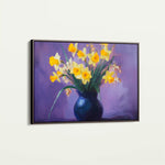 Floral 969 Canvas Art 60 x 40 cm / Black