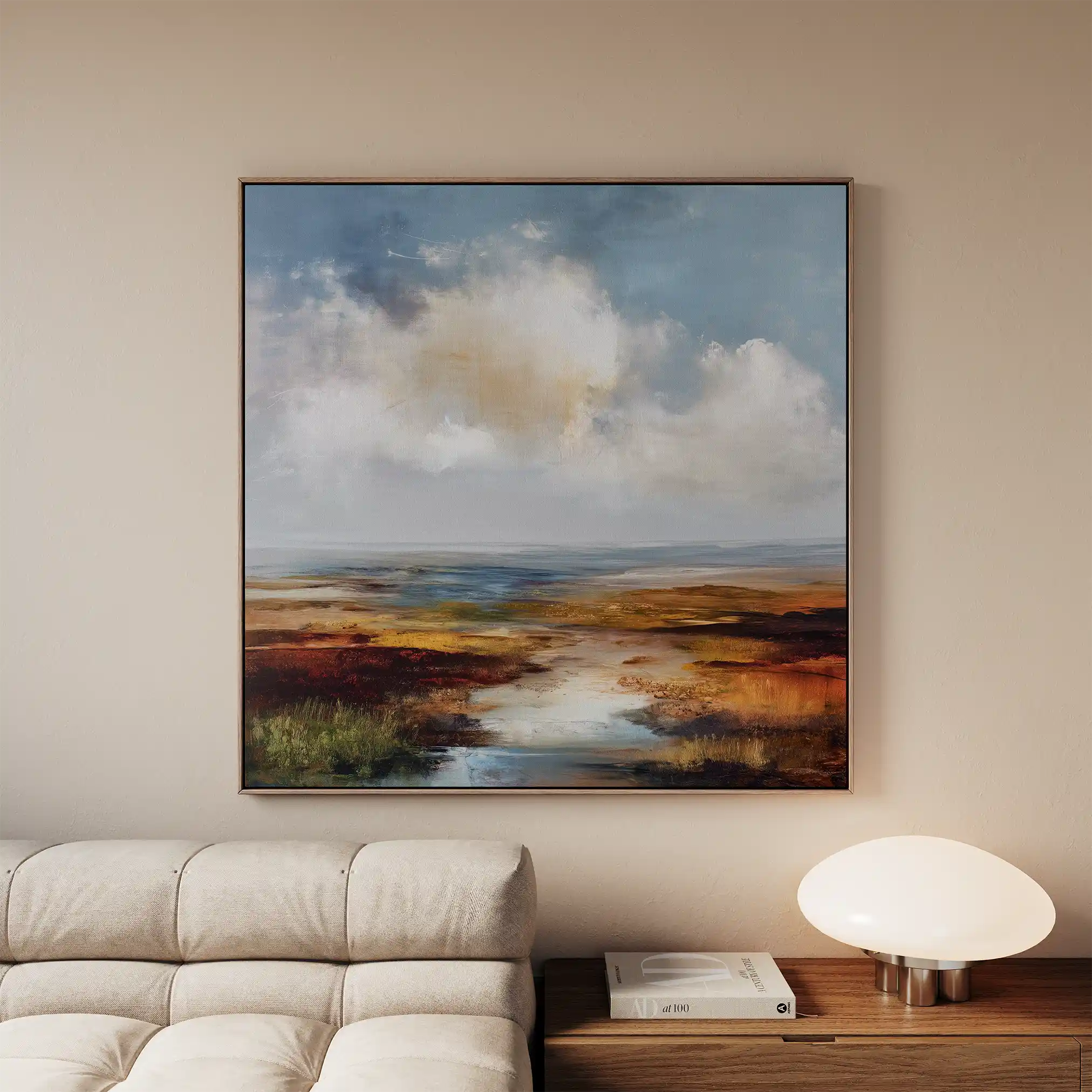 Abstract 970 Canvas Art 16" x 16" / 40 x 40 cm / Black