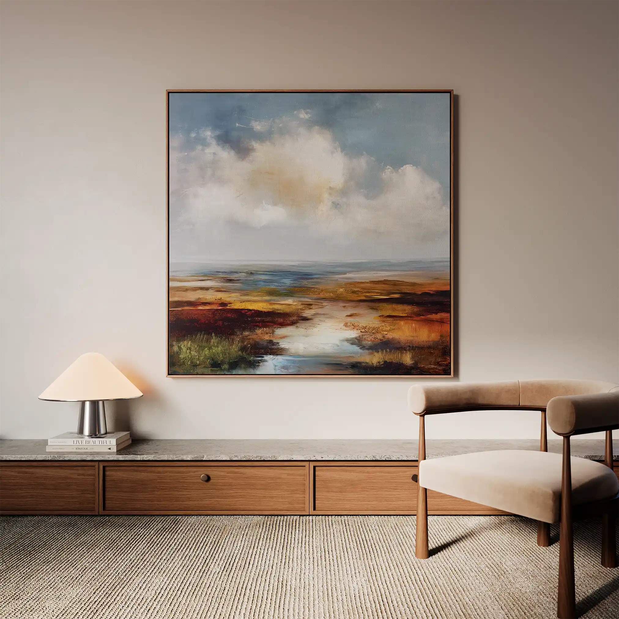 Abstract 970 Canvas Art 16" x 16" / 40 x 40 cm / Black