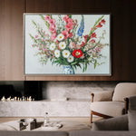Floral 970 Canvas Art 18" x 24" / 45 x 60 cm / Black