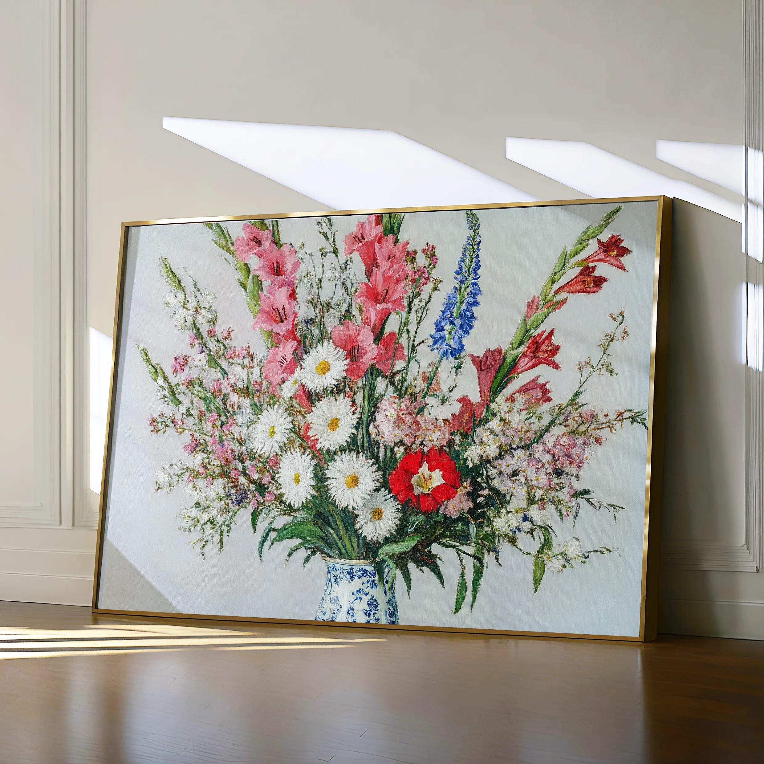Floral 970 Canvas Art 18" x 24" / 45 x 60 cm / Black