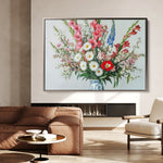 Floral 970 Canvas Art 18" x 24" / 45 x 60 cm / Black