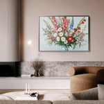 Floral 970 Canvas Art 18" x 24" / 45 x 60 cm / Black