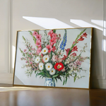 Floral 970 Canvas Art 60 x 40 cm / Black