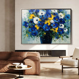 Floral 971 Canvas Art 18" x 24" / 45 x 60 cm / Black