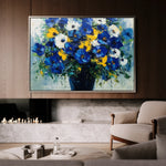Floral 971 Canvas Art 18" x 24" / 45 x 60 cm / Black