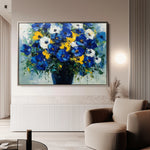 Floral 971 Canvas Art 18" x 24" / 45 x 60 cm / Black