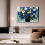 Floral 971 Canvas Art 18" x 24" / 45 x 60 cm / Black