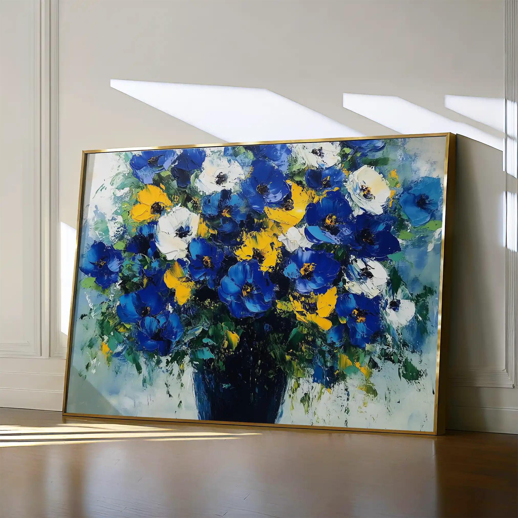 Floral 971 Canvas Art 60 x 40 cm / Black