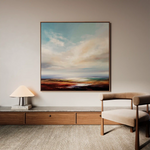 Abstract 972 Canvas Art 16" x 16" / 40 x 40 cm / Black