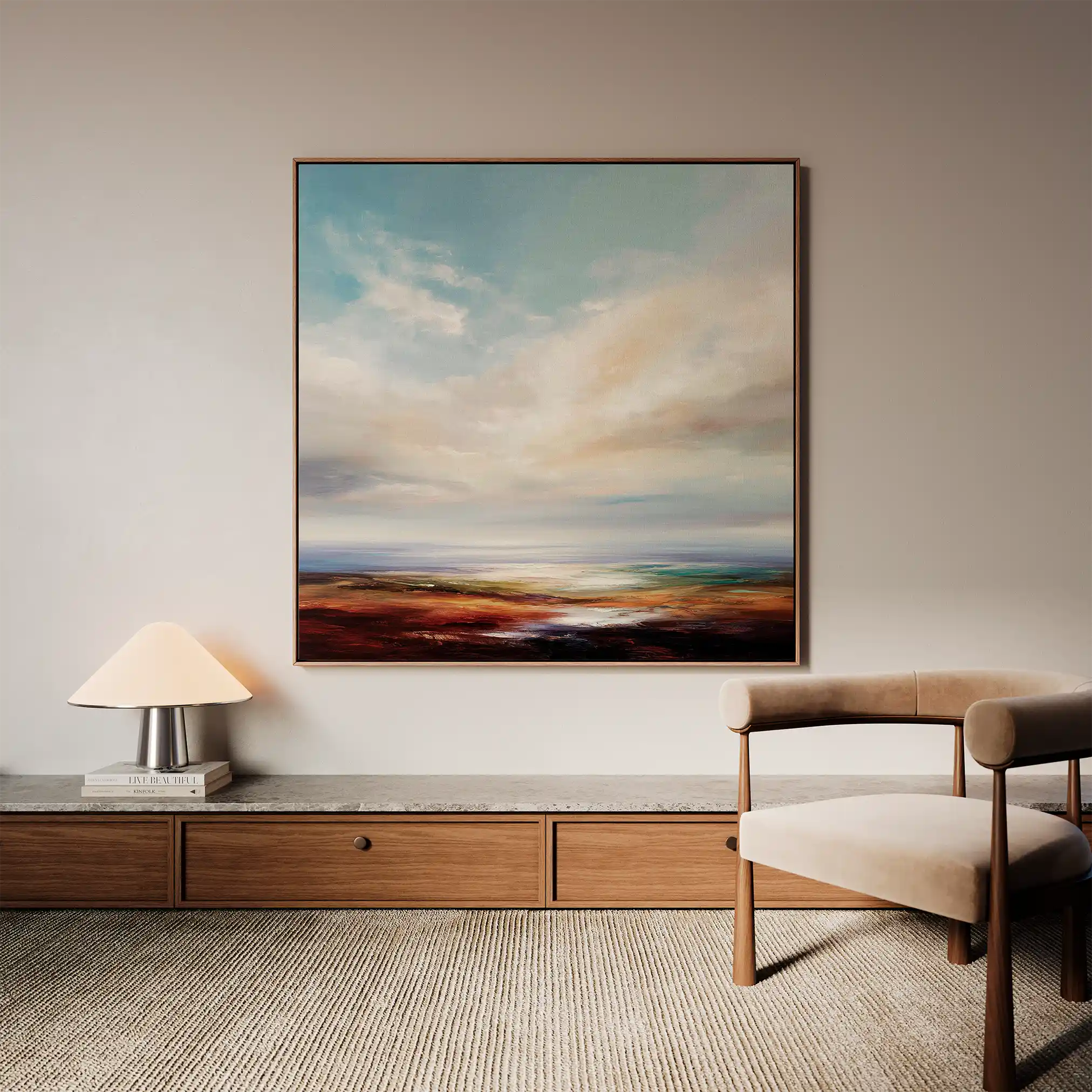 Abstract 972 Canvas Art 16" x 16" / 40 x 40 cm / Black