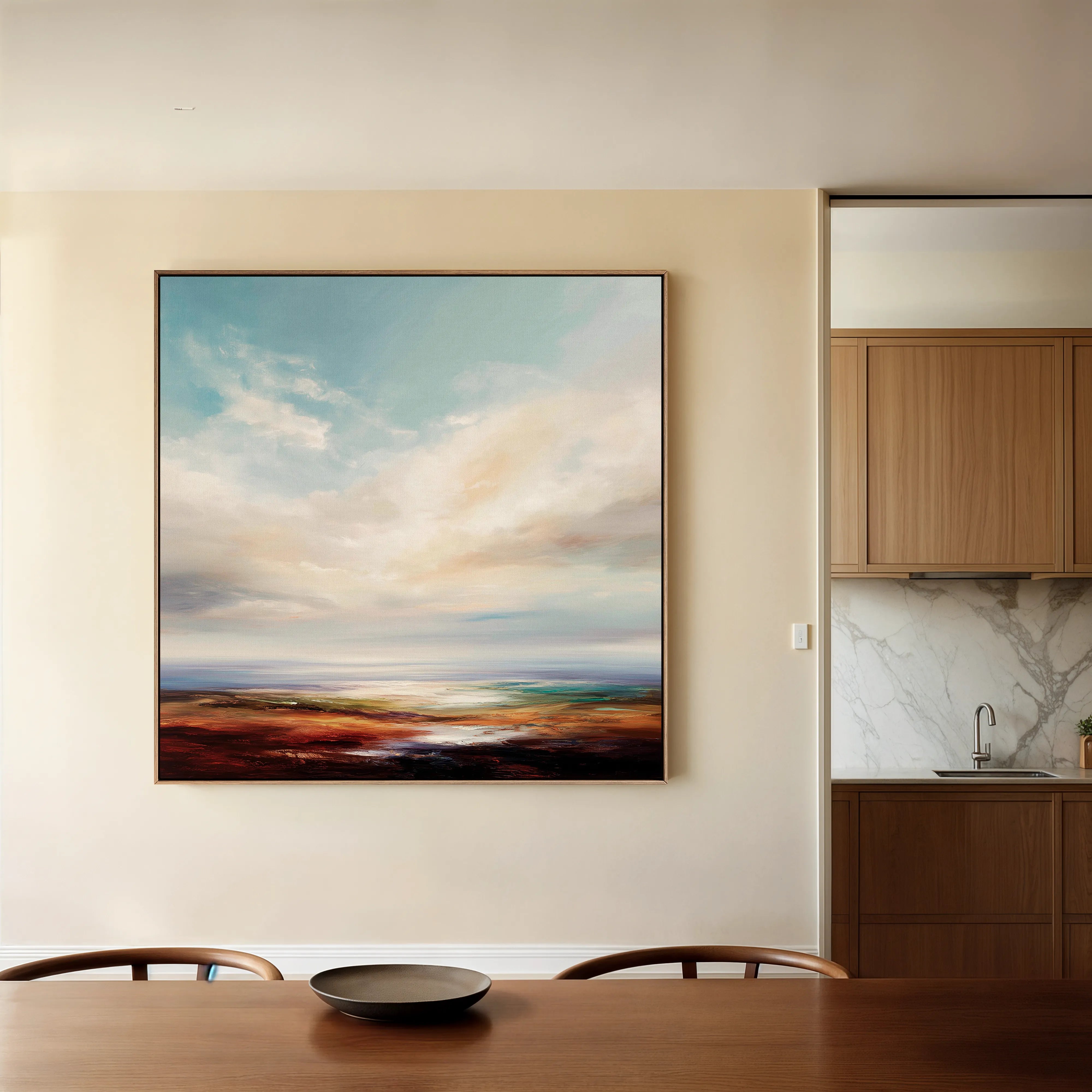 Abstract 972 Canvas Art 16" x 16" / 40 x 40 cm / Black