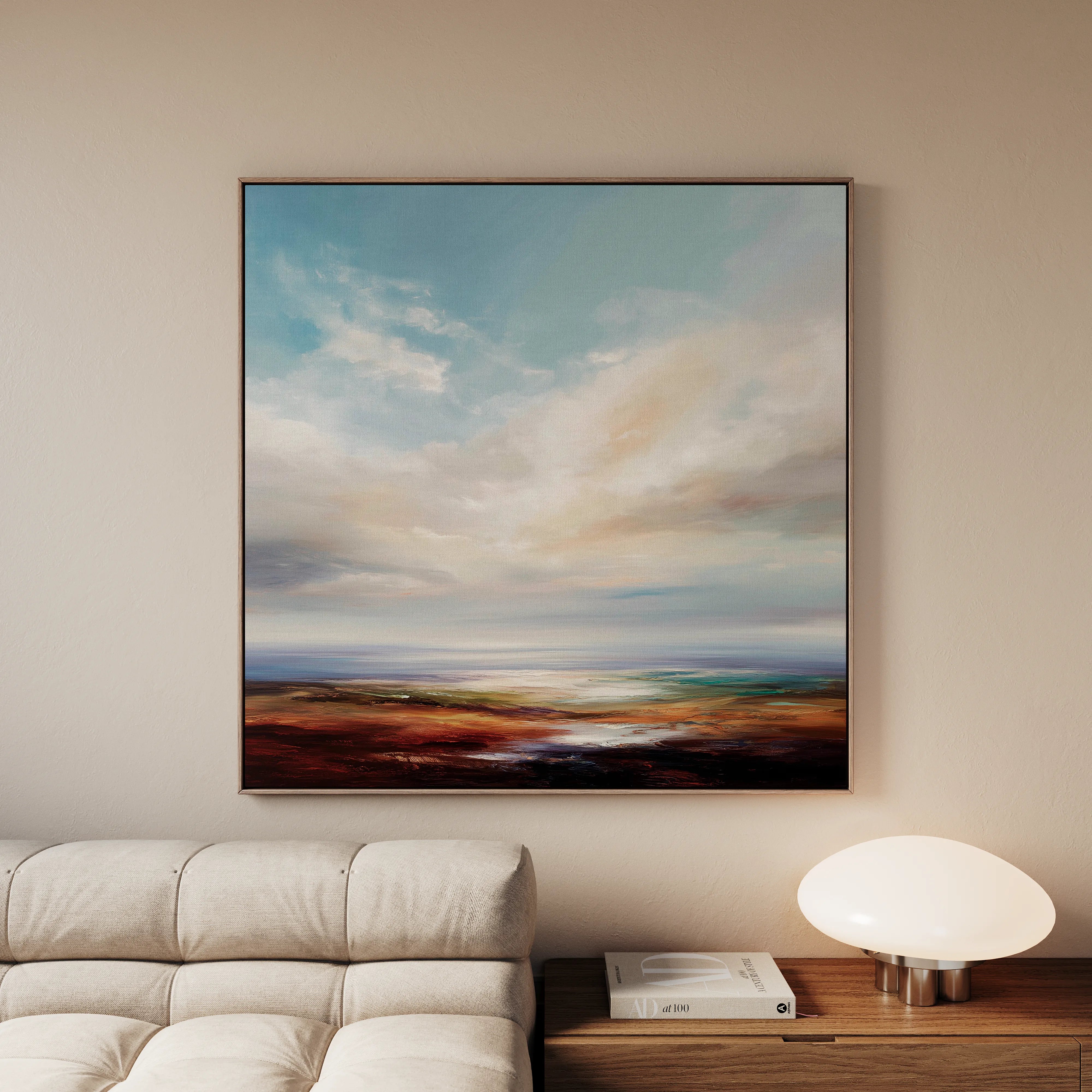 Abstract 972 Canvas Art 16" x 16" / 40 x 40 cm / Black