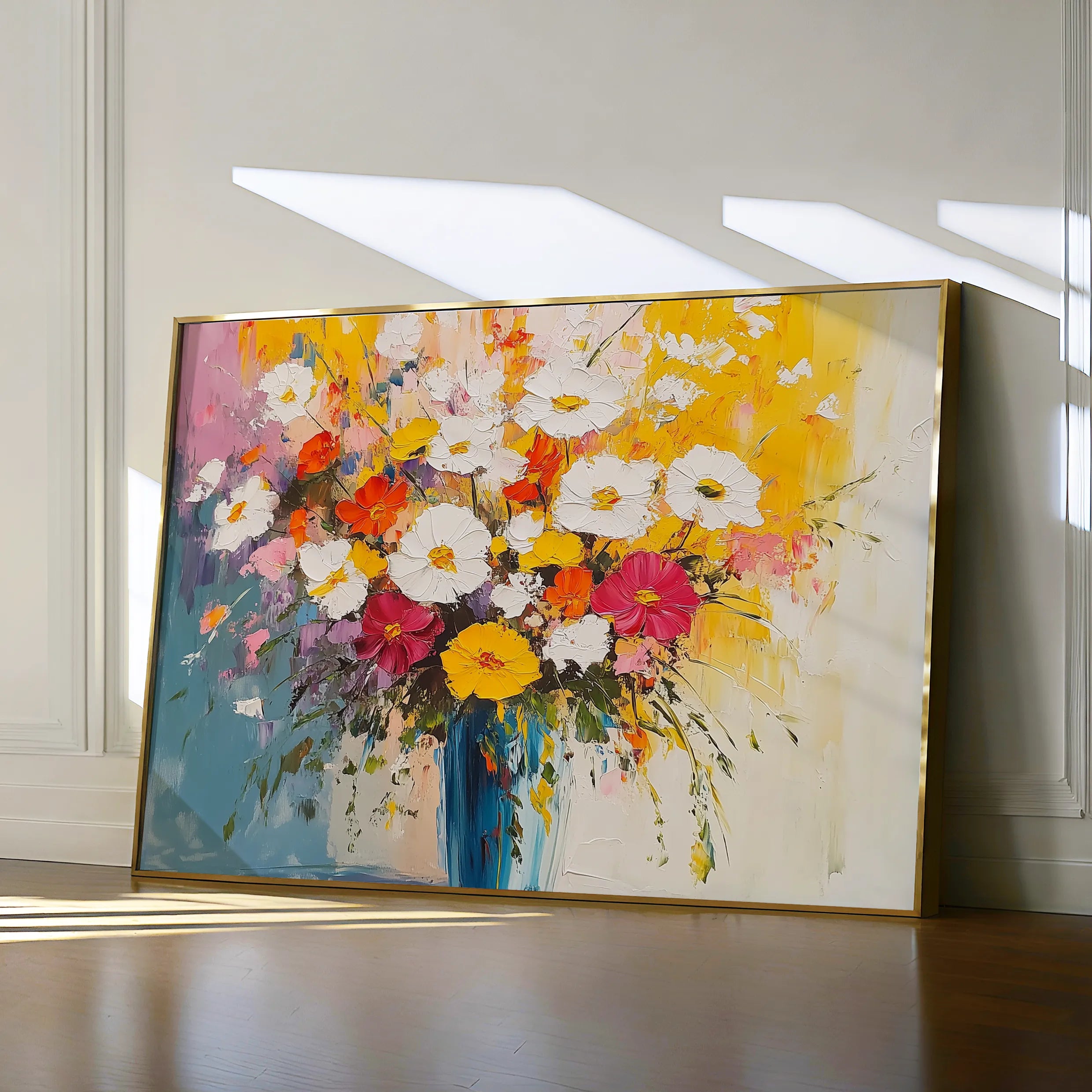 Floral 972 Canvas Art 18" x 24" / 45 x 60 cm / Black