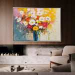 Floral 972 Canvas Art 18" x 24" / 45 x 60 cm / Black
