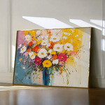 Floral 972 Canvas Art 60 x 40 cm / Black