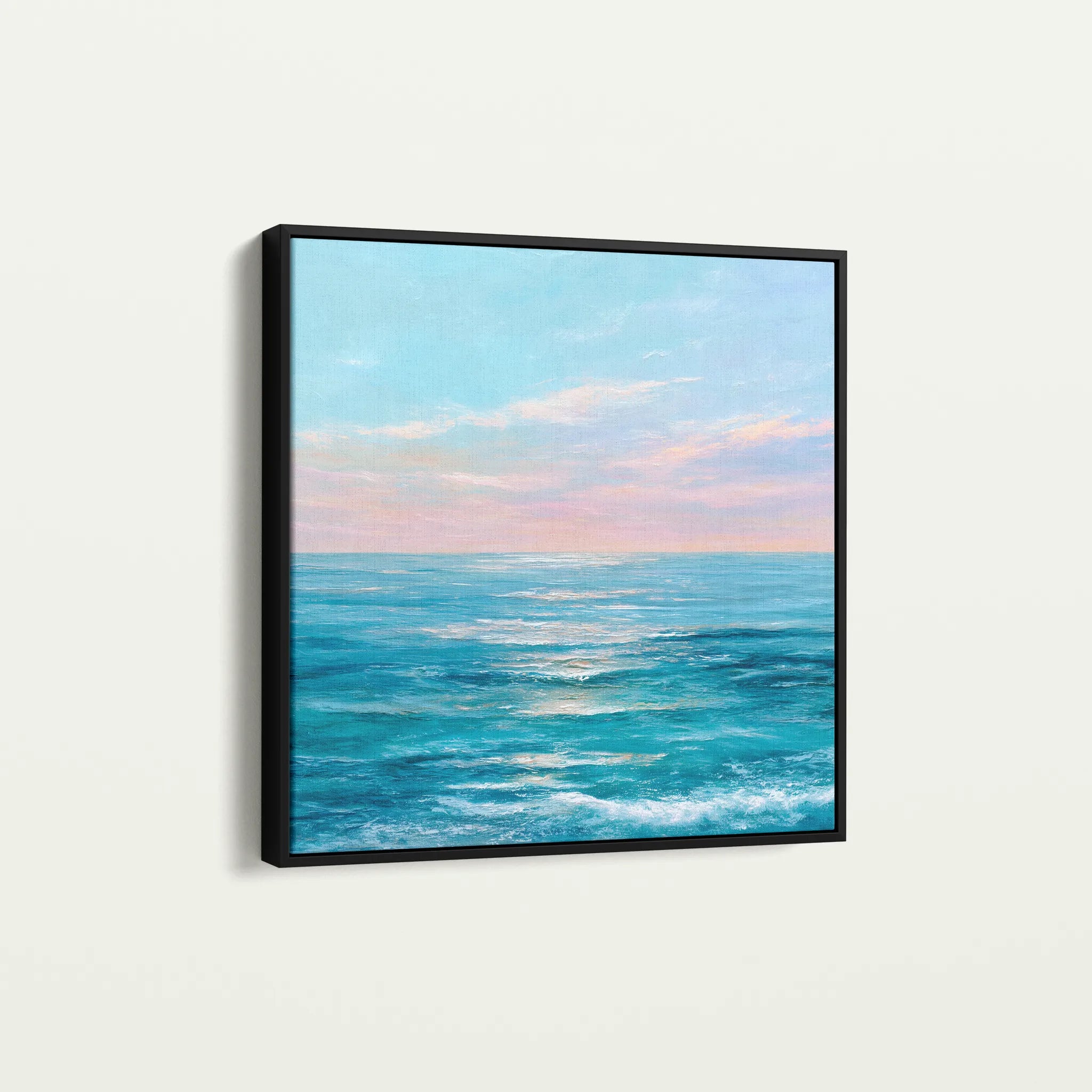 Abstract 973 Canvas Art 16" x 16" / 40 x 40 cm / Black