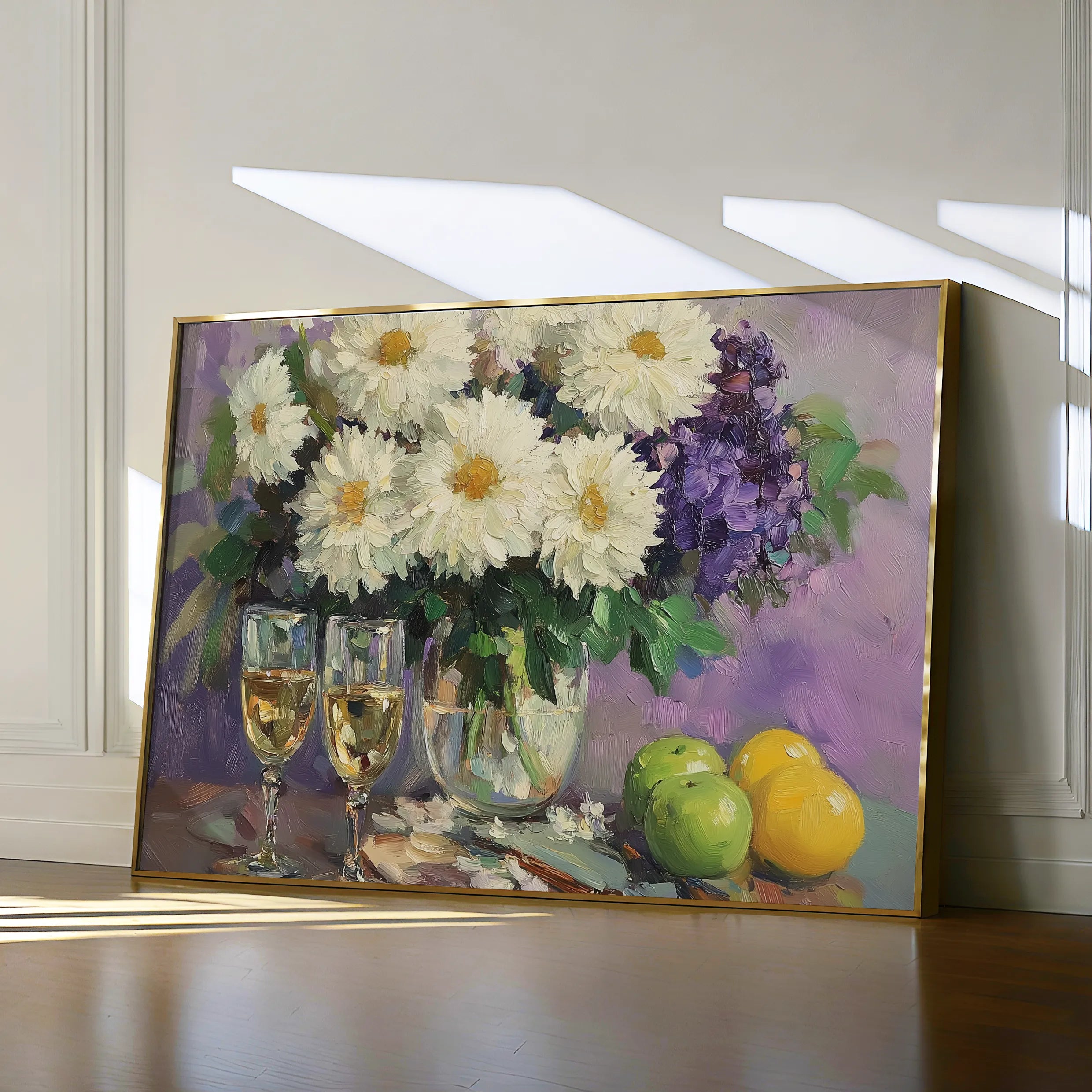 Floral 973 Canvas Art 18" x 24" / 45 x 60 cm / Black