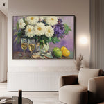 Floral 973 Canvas Art 18" x 24" / 45 x 60 cm / Black