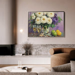 Floral 973 Canvas Art 18" x 24" / 45 x 60 cm / Black