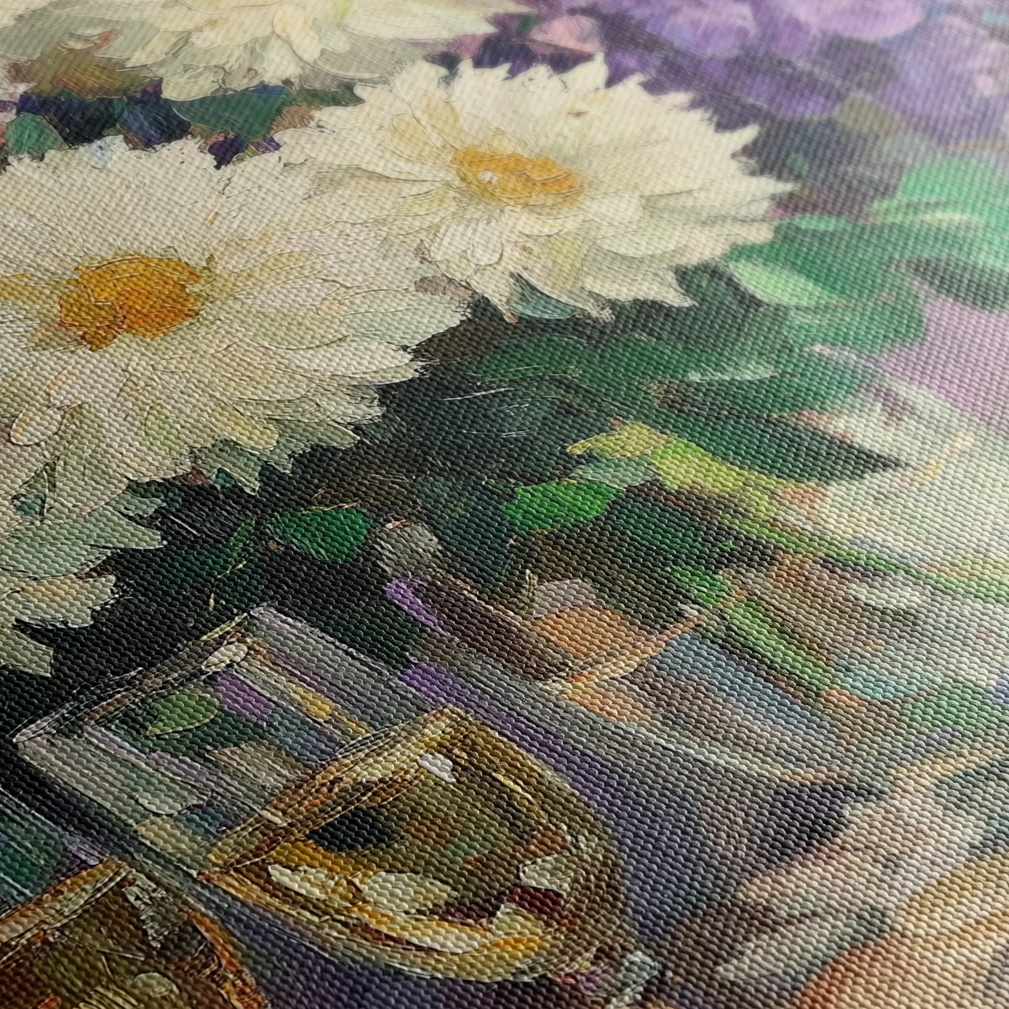 Floral 973 Canvas Art 18" x 24" / 45 x 60 cm / Black