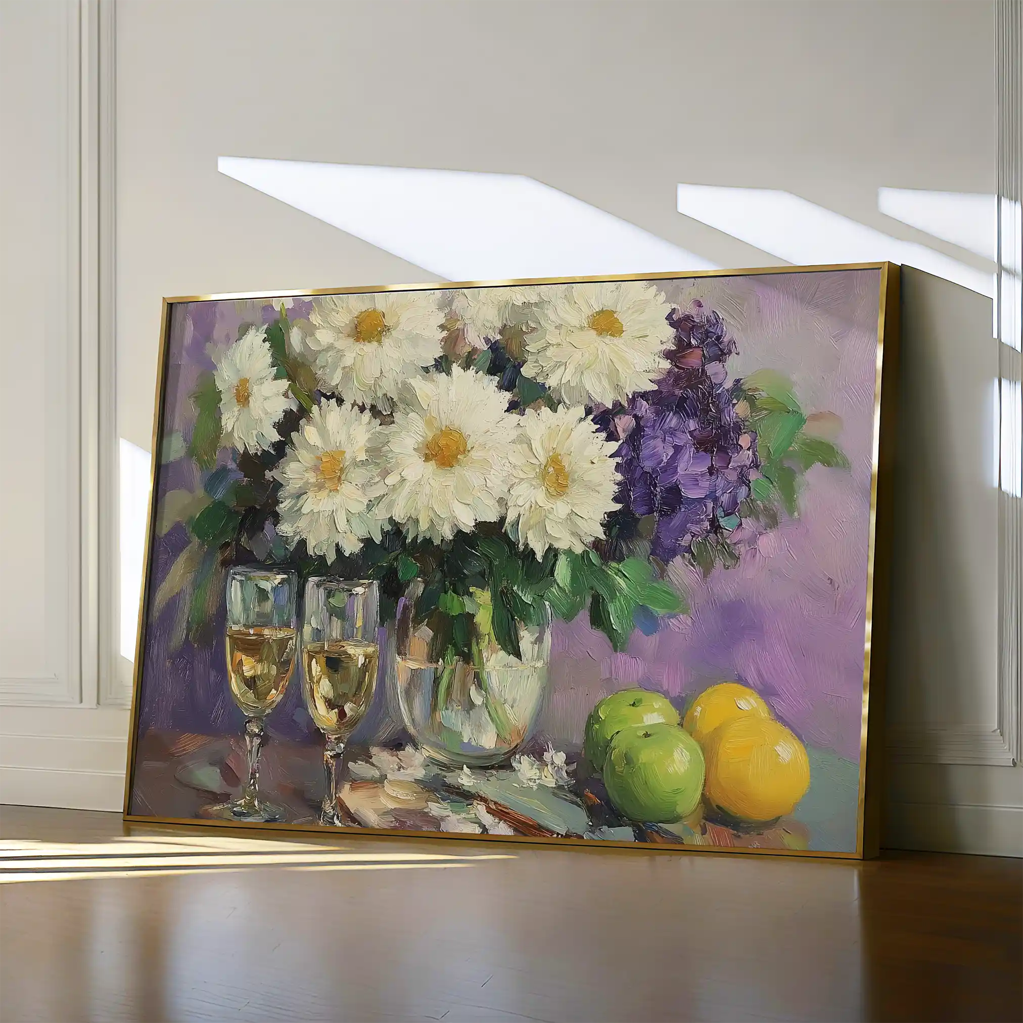 Floral 973 Canvas Art 60 x 40 cm / Black